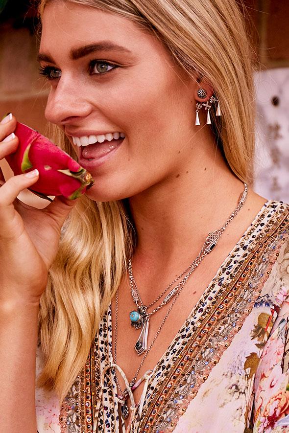 DRESS UP BOX SILVER PLATED CHARM BACKED STUDS