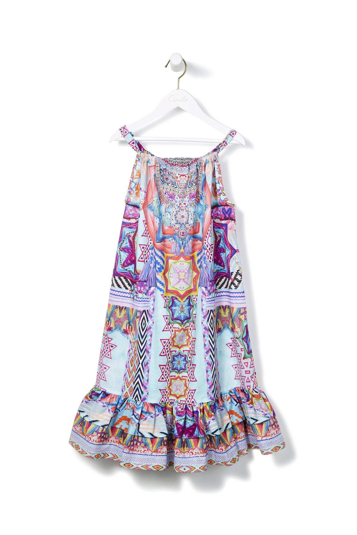 WANDERING EYE KIDS FRILL HEM DRESS