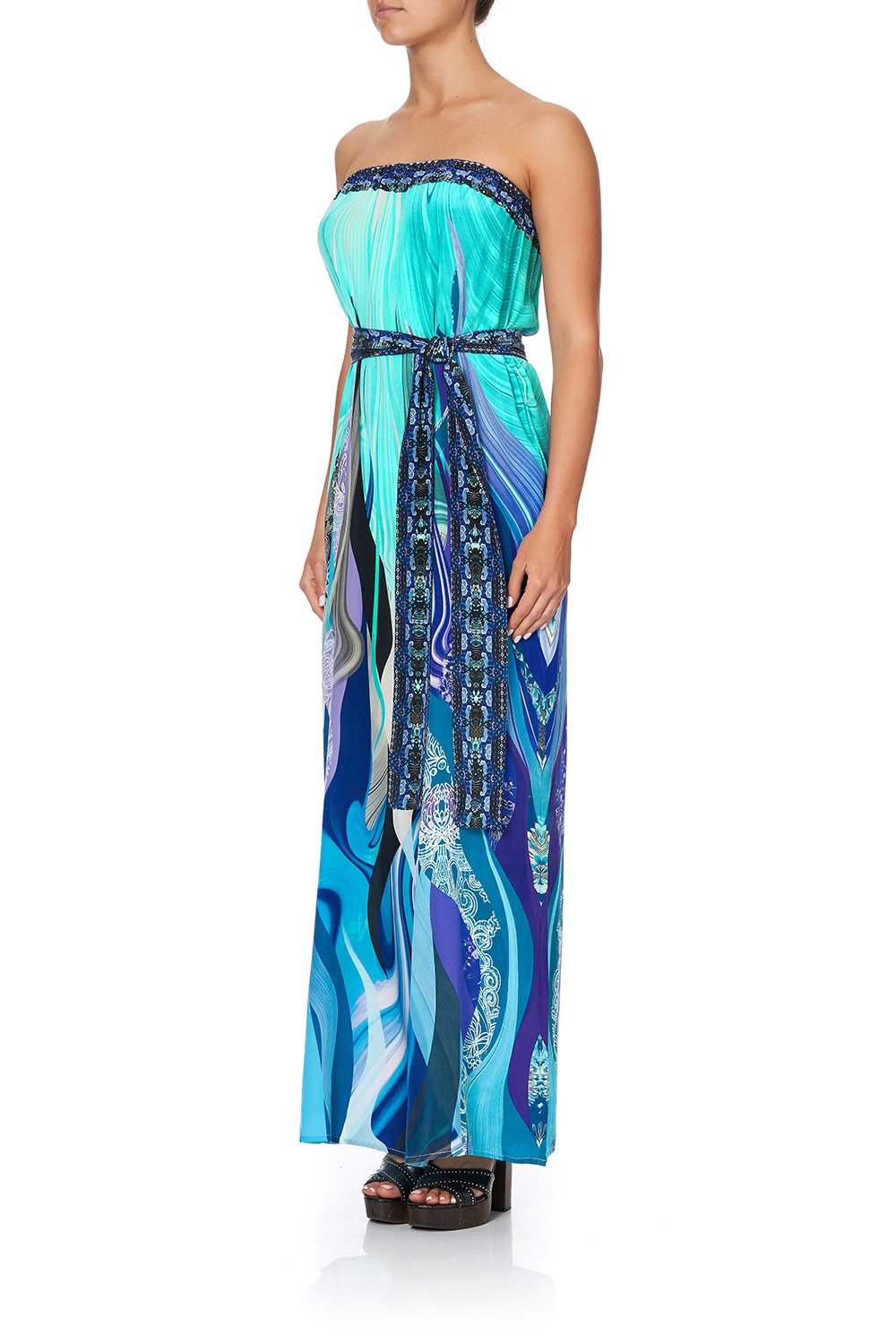 TIE WAIST STRAPLESS JUMPSUIT WATEGOS WANDERLUST