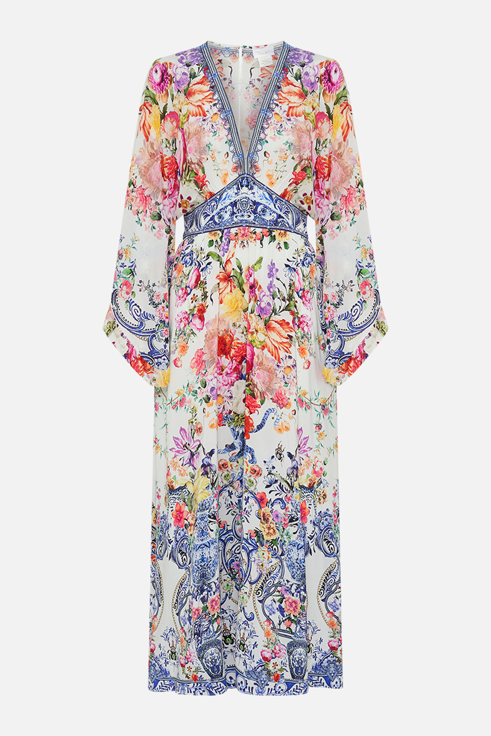 CAMILLA silk dress in Dutch is Life print 