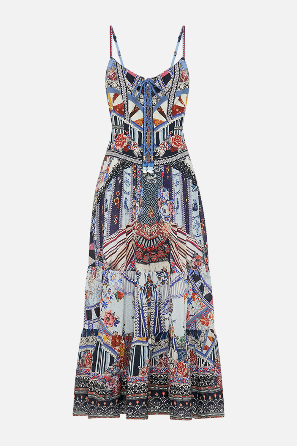 CAMILLA midi dress in My Folk Art Heart print