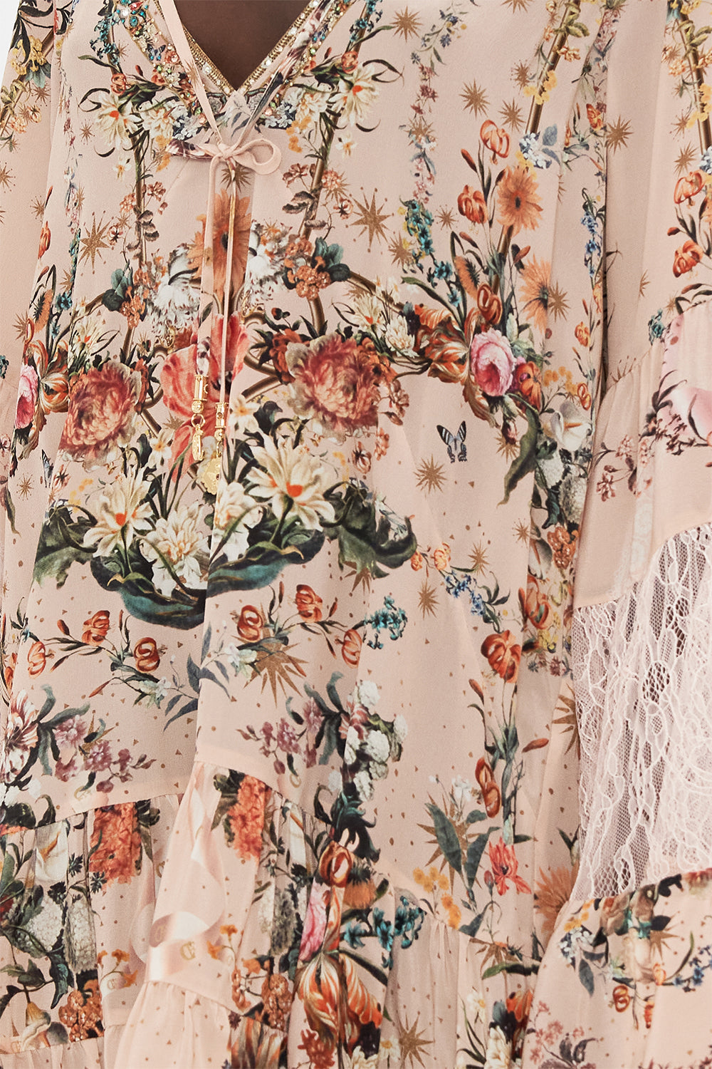 CAMILLA a line dress in Rose Garden Revolution print