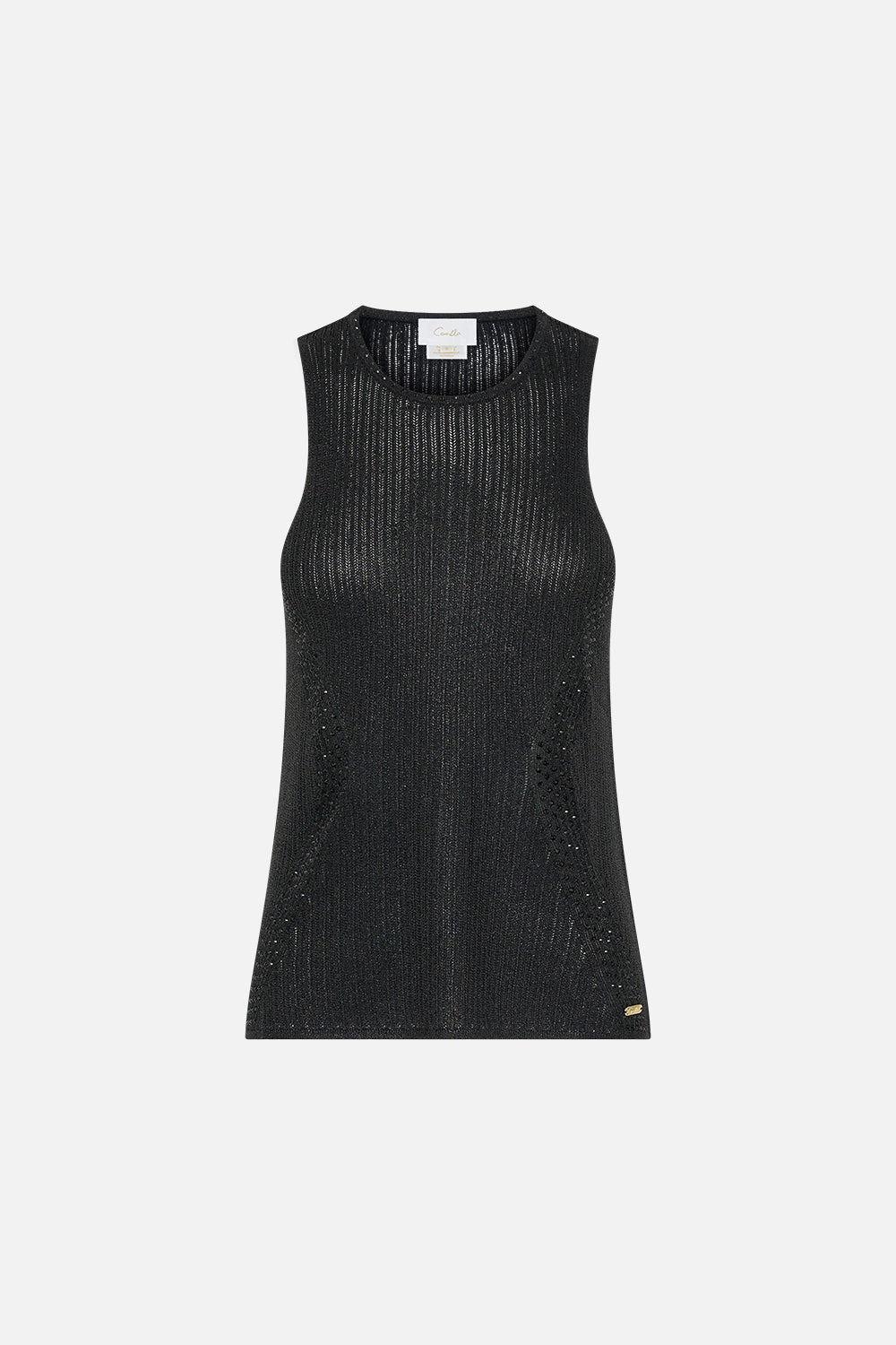 CAMILLA knit cami in Nouveau Noir print