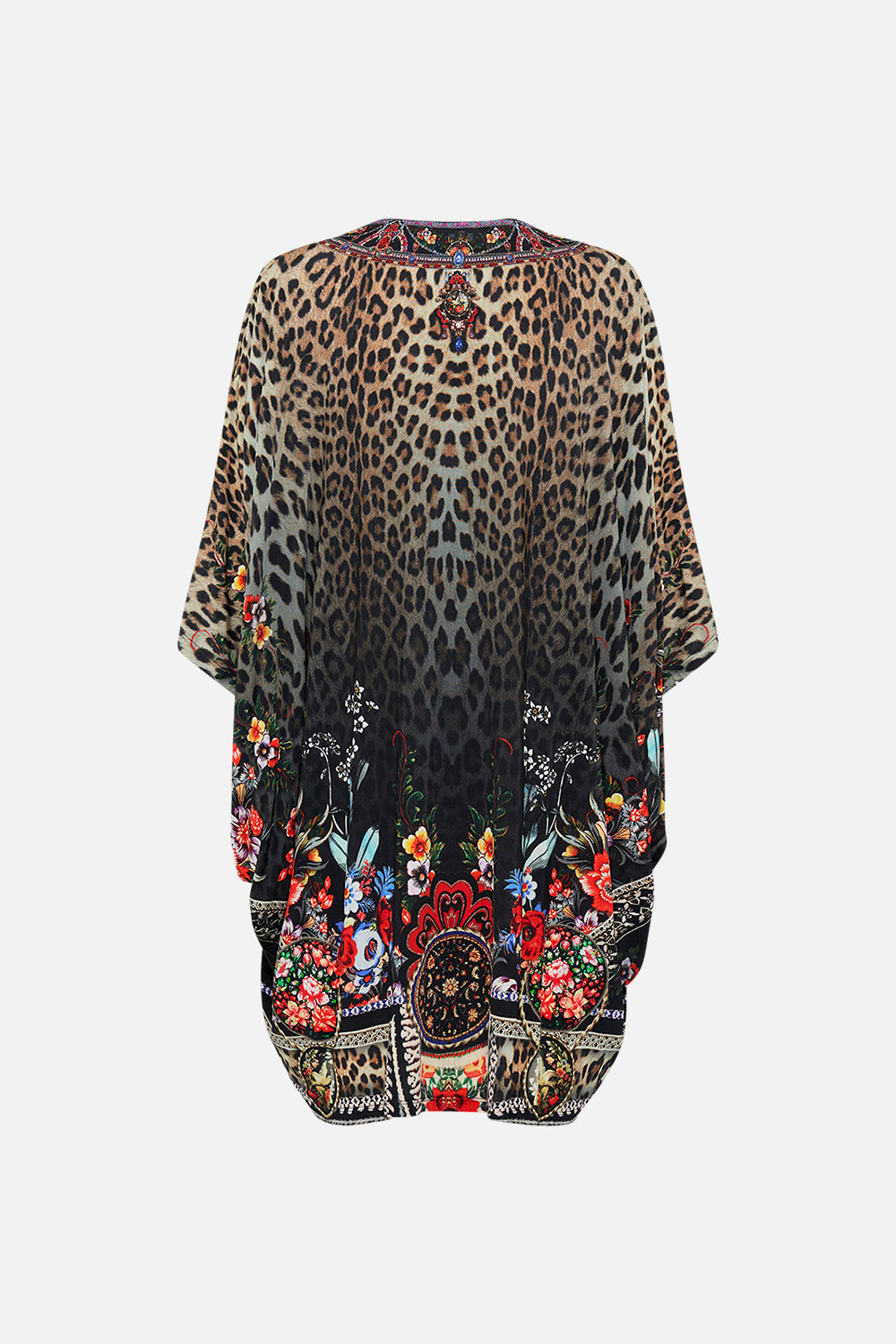 CAMILLA black floral print batwing top in Volendamn Dolls pirnt 