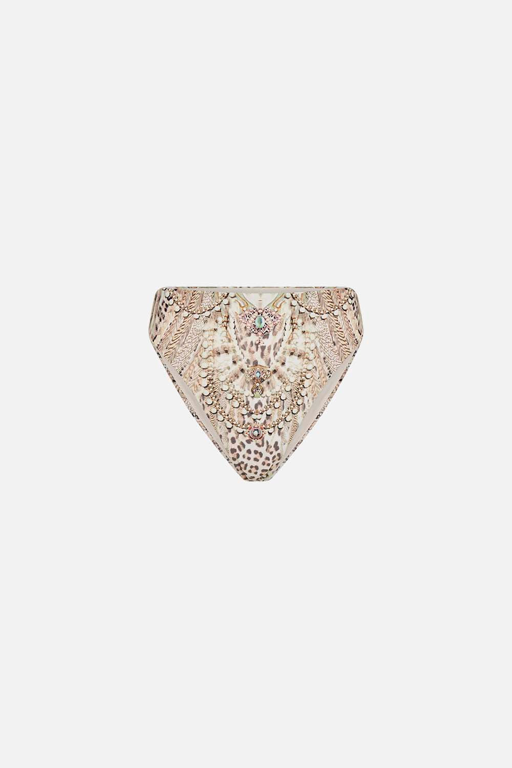 The CAMILLA HIGH WAIST HIGH LEG BRIEF LOOKING GLASS HOUSES in our  print.