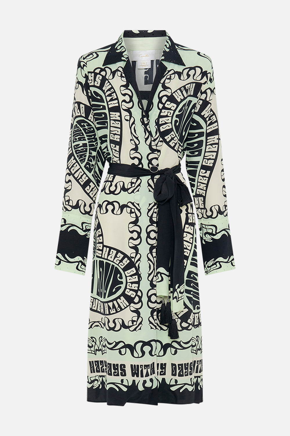 The CAMILLA SPLIT CUFF SOFT COAT DOUBLE DUTCH in our  print.