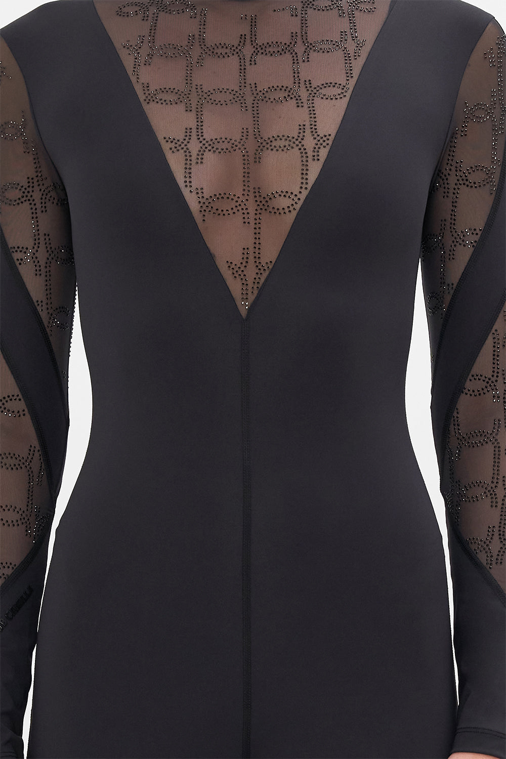 CAMILLA black mesh catsuit 