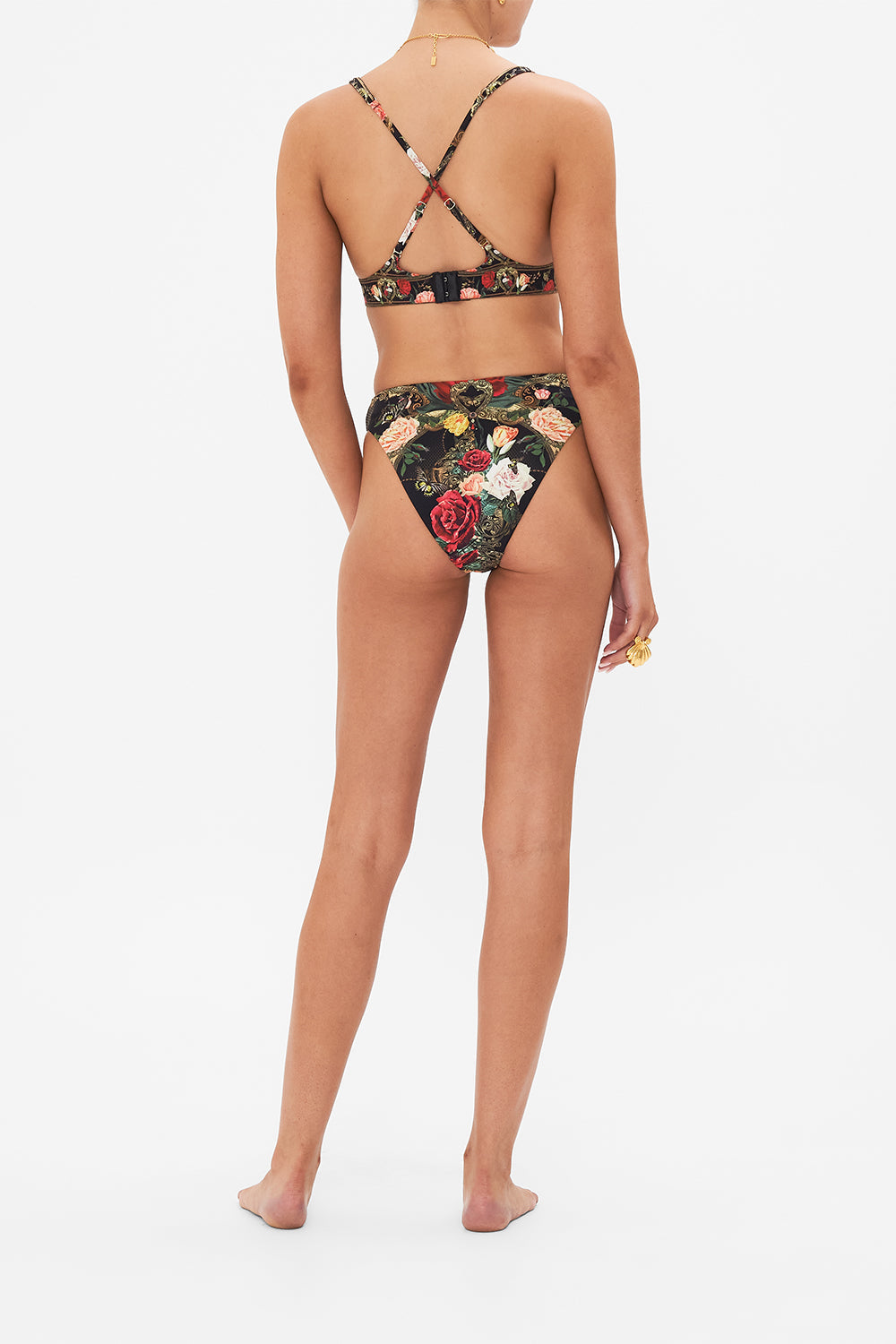 CAMILLA black high waist high leg brief in Magic in the Manuscripts