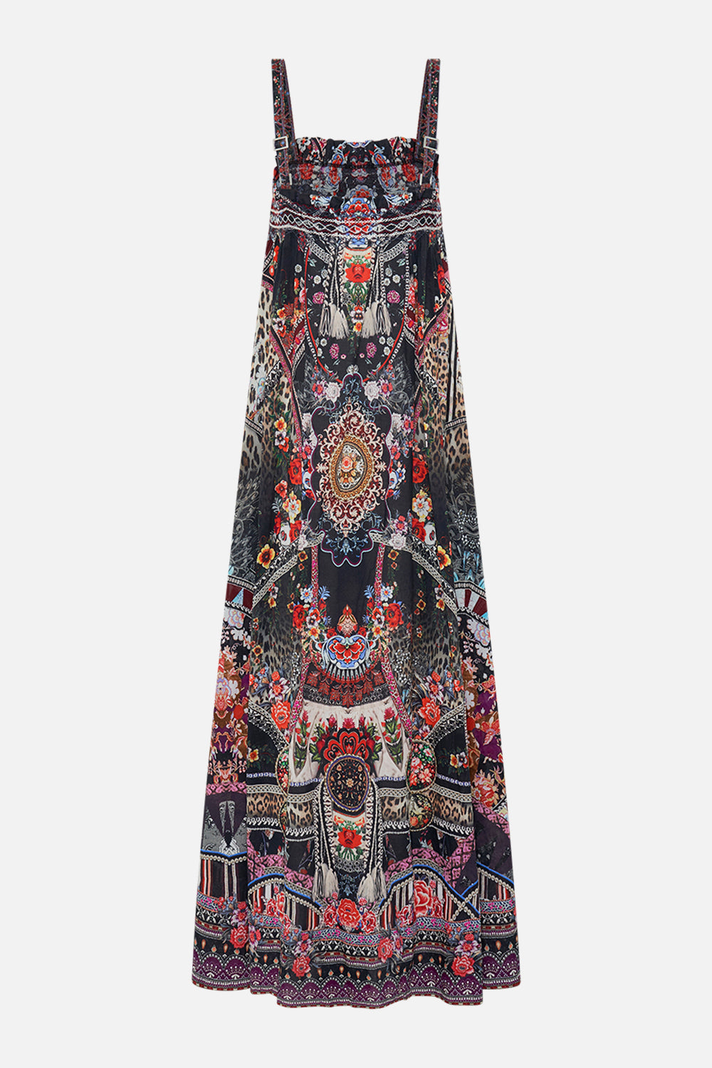 CAMILLA wide strap sundress in Volendam Dolls print