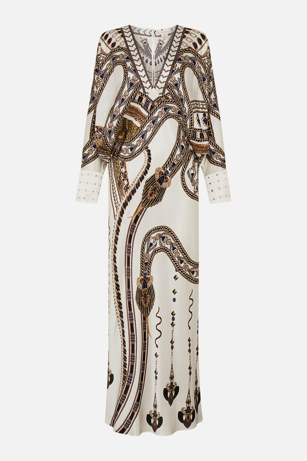 PLUNGE NECK DRAPED SHOULDER DRESS GODDESS ENERGY