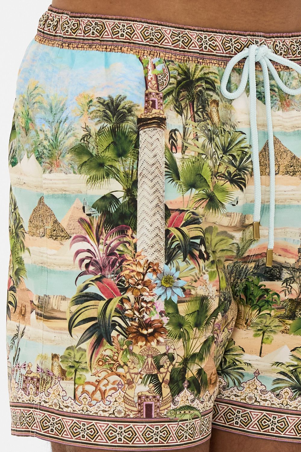 The CAMILLA MID LENGTH BOARDSHORT VIEWS OF THE VALLEY in our  print.