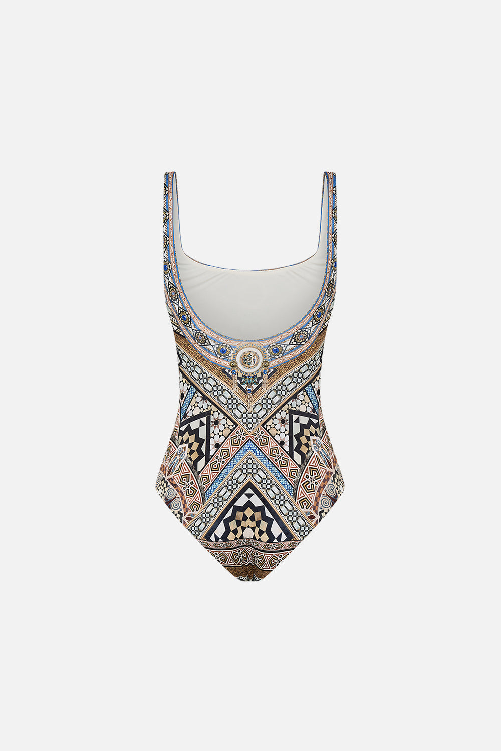 The CAMILLA UNDERWIRE  SQUARE NECK ONE PIECE MAKE ME YOUR MOSAIC in our  print.