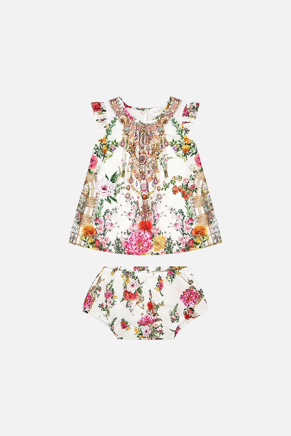 Milla By CAMILLA Babies Top and Bloomer Set in Egyptian Rose print. 