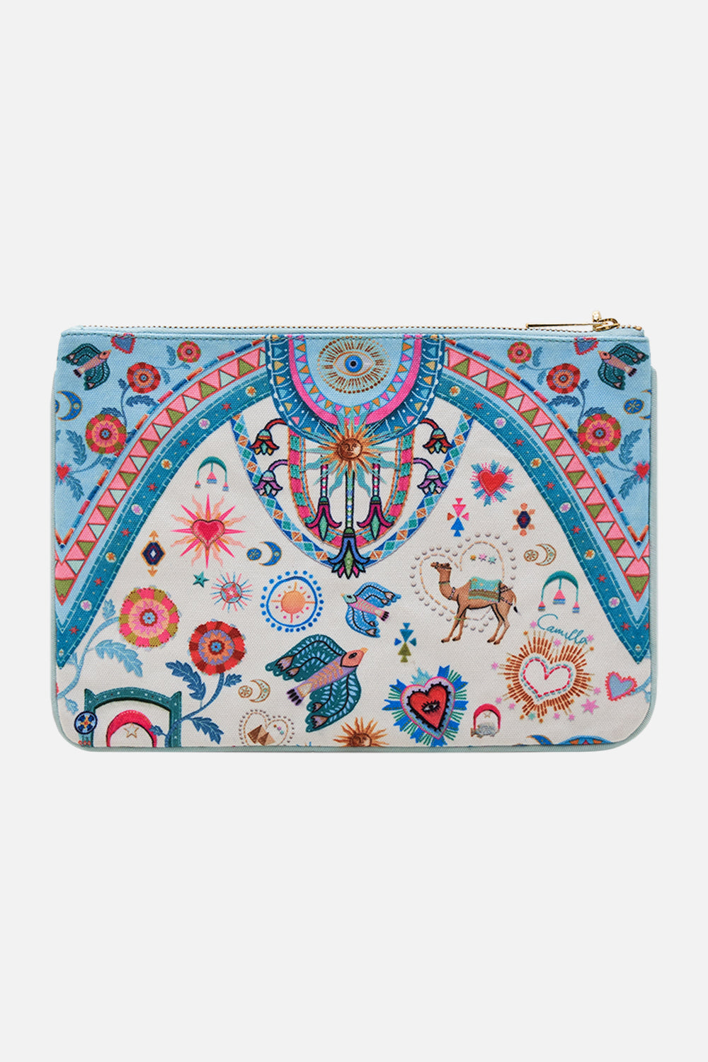 SMALL CANVAS CLUTCH LIVING IN COLOUR