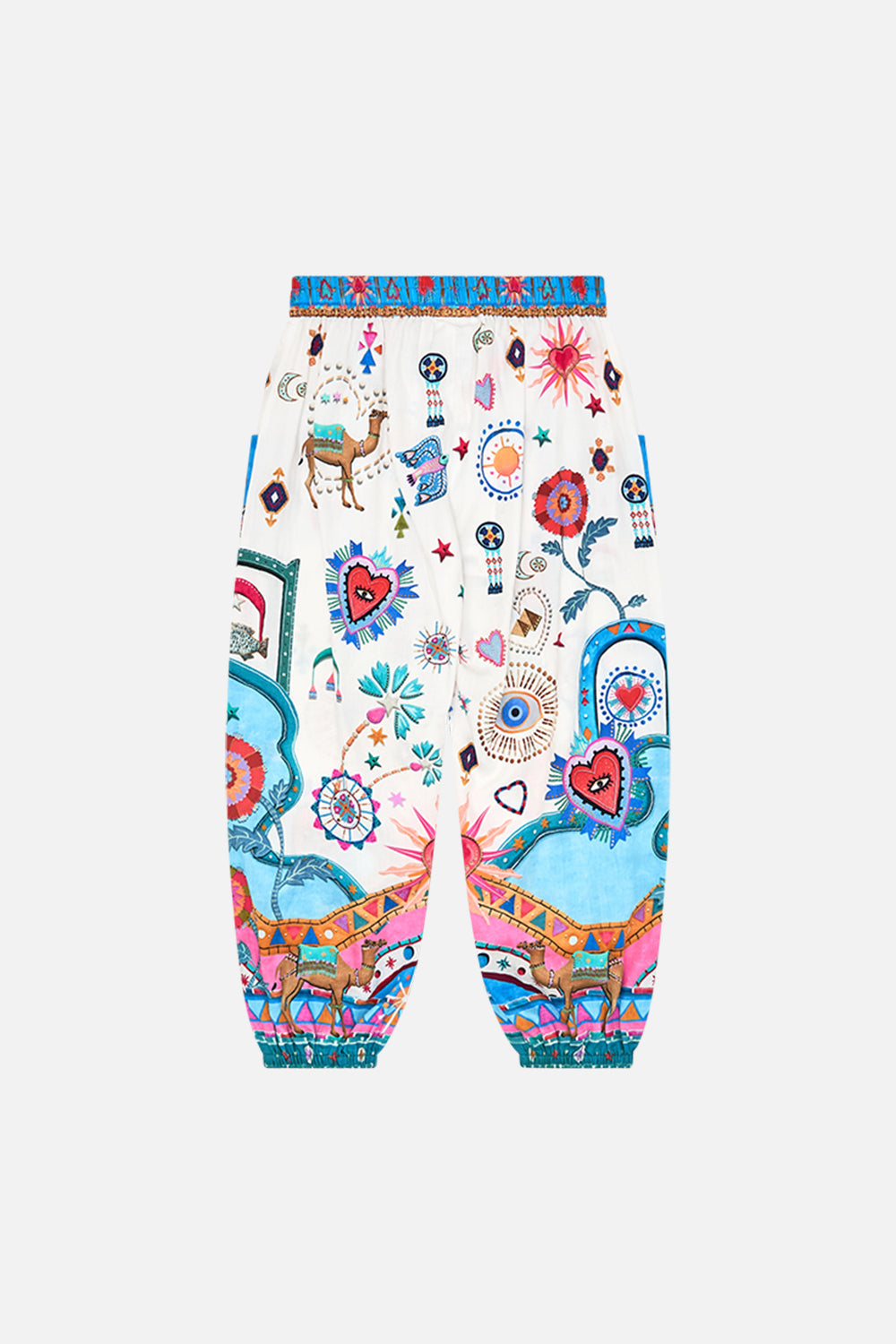 KIDS RELAXED BEACH PANT WITH POCKETS 4-10 RAINBOW ROADS