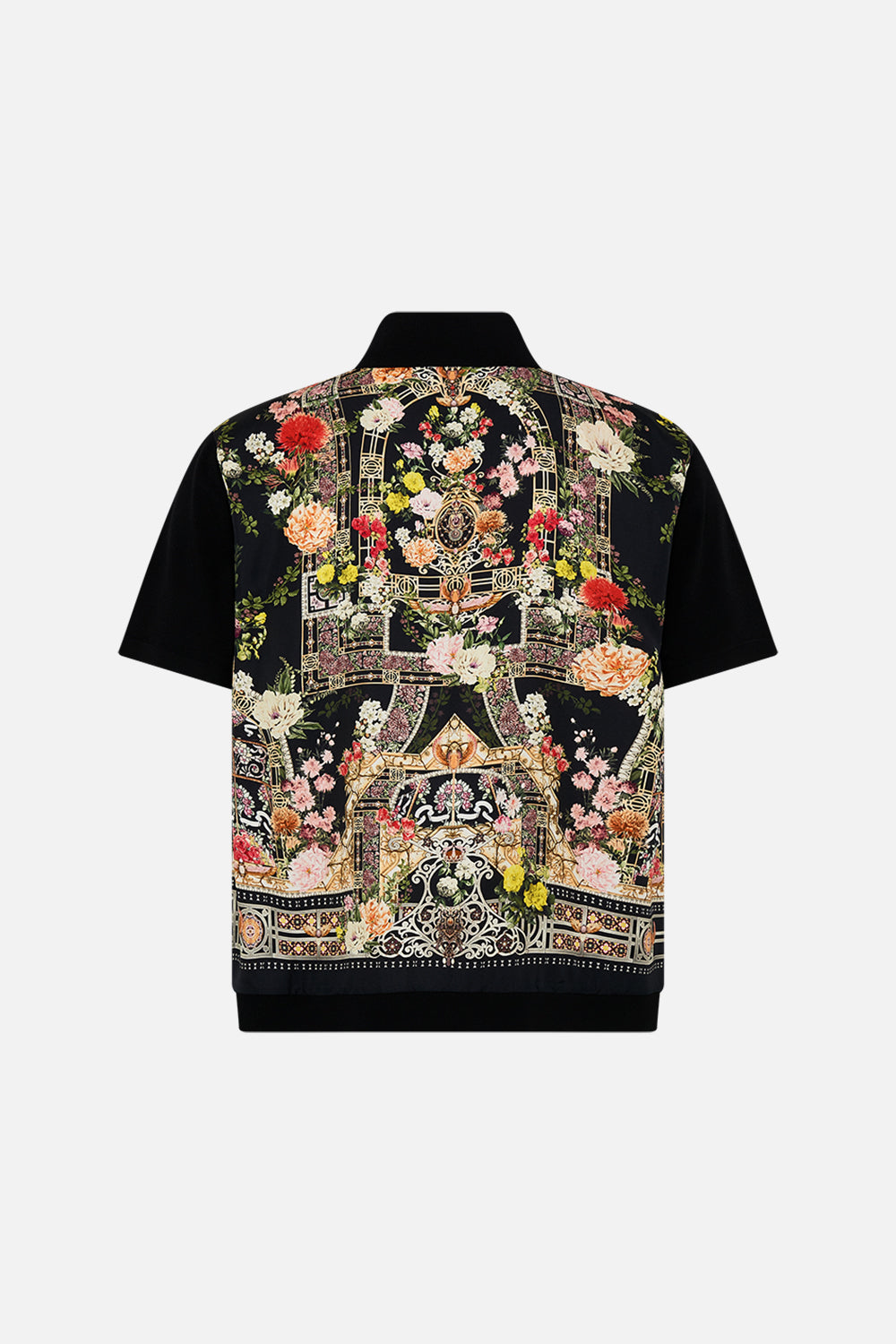 CAMILLA Knit Sleeve Shirt in Adorned in Alexandria print