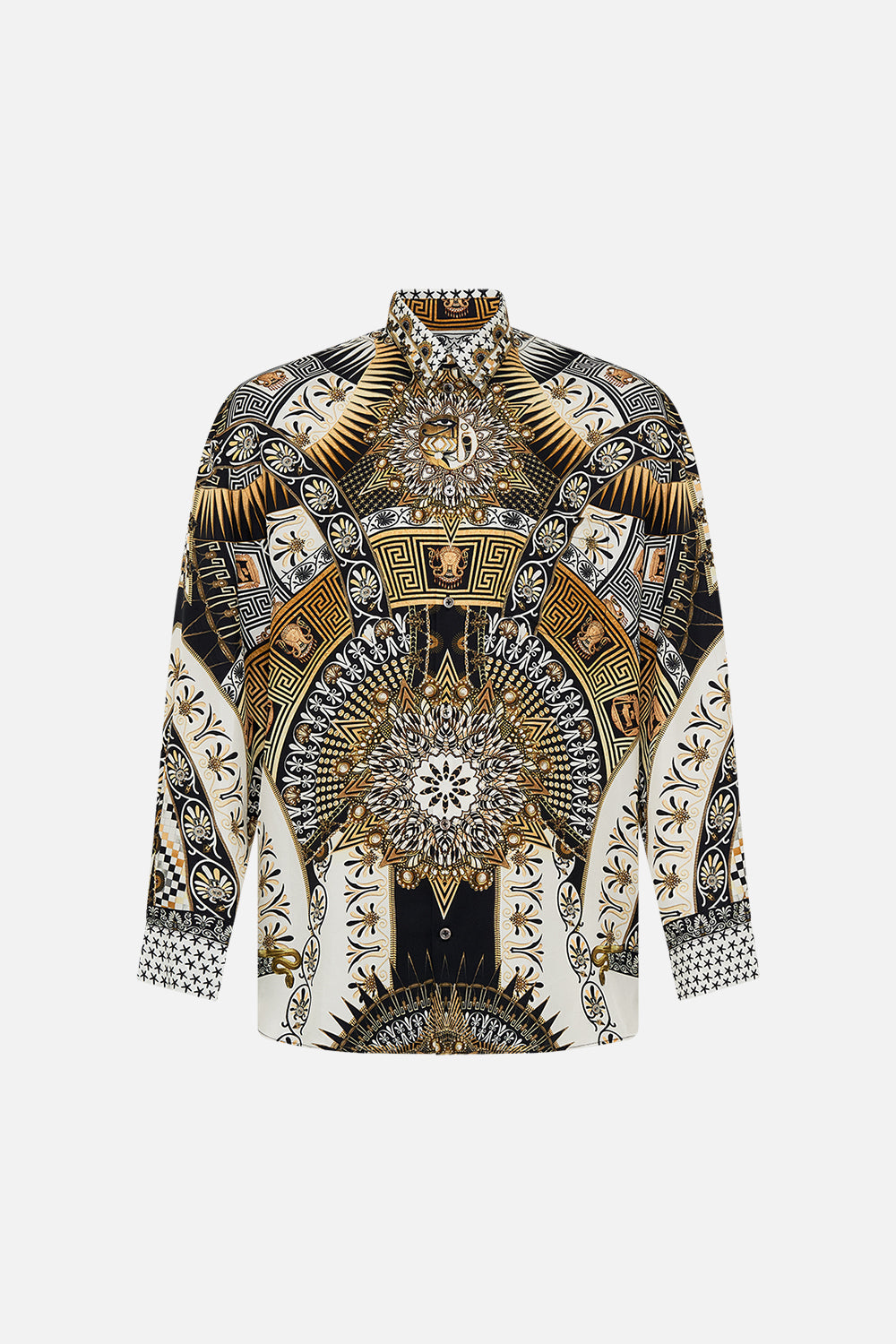 The CAMILLA OVERSIZED SHIRT TEMPLES OF DENDARA in our  print.
