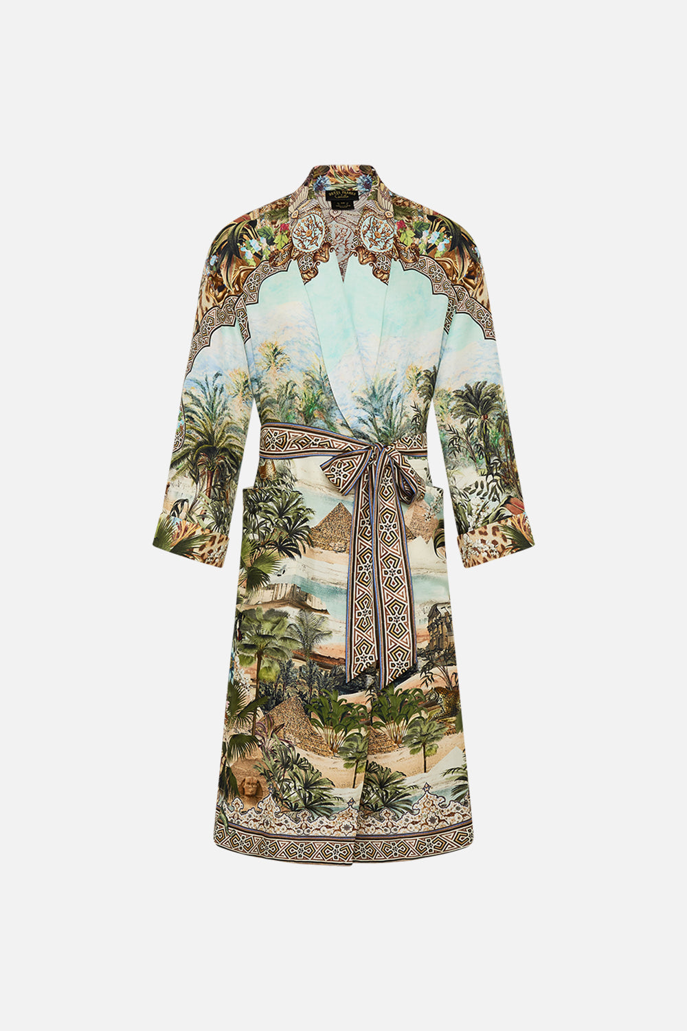 CAMILLA Full-Length Robe in Views of the Valley Print