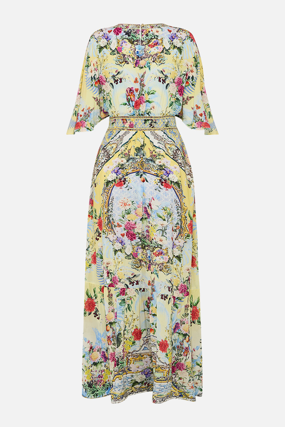 WAISTED DRESS WITH HEM RUFFLE FLOR FANTÁSTICA