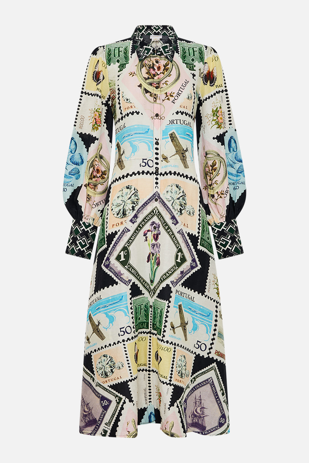 WAIST TIE SHIRT DRESS MY PORTO PEN PAL