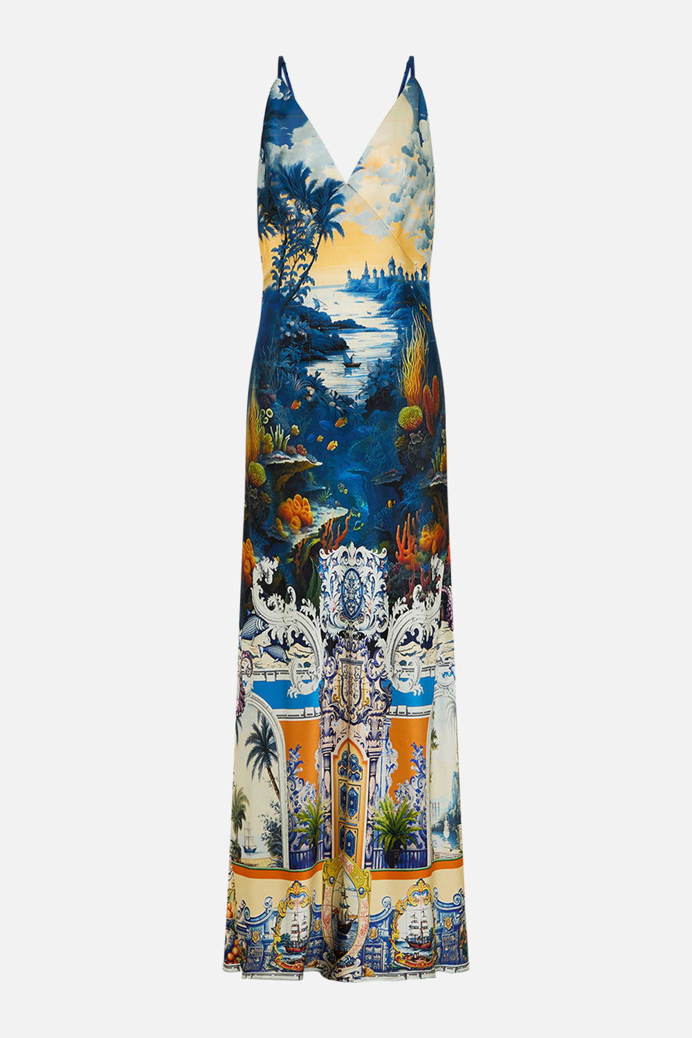 V NECK FULL LENGTH BIAS SLIP DRESS SONG OF SAINT ANTHONY