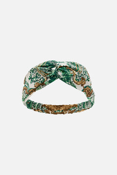 CAMILLA Woven Twist Headband in Corridor Of Calm print