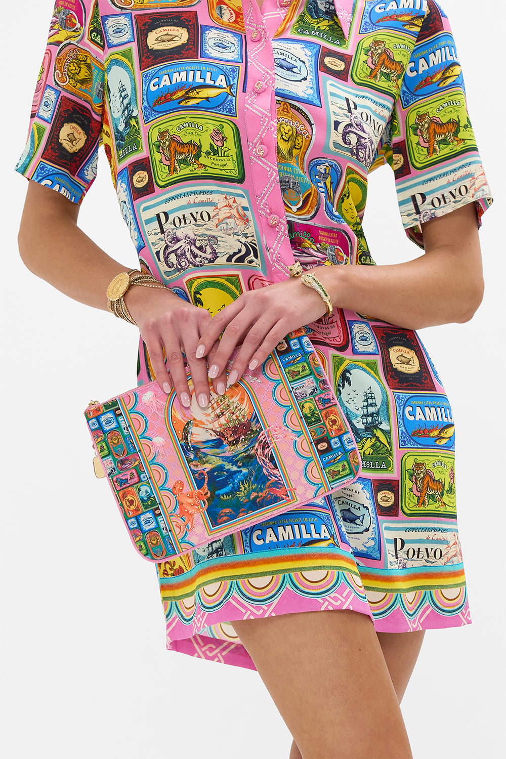 SMALL CANVAS CLUTCH SALTY SPLENDOUR