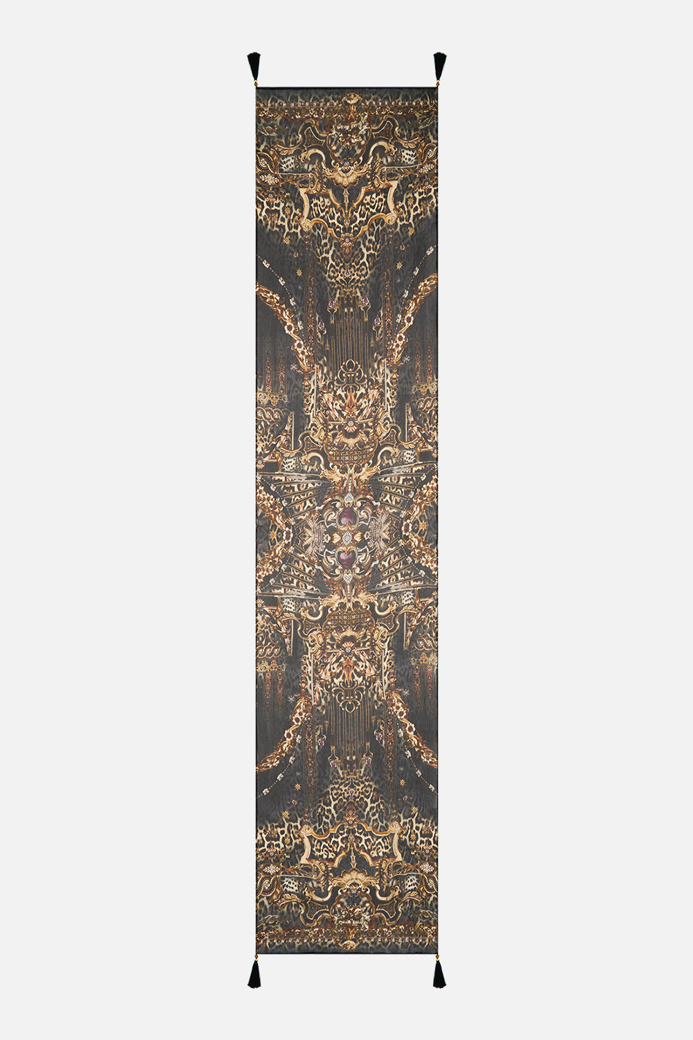 The CAMILLA LONG SCARF BAROQUE AROUND THE CLOCK in our  print.