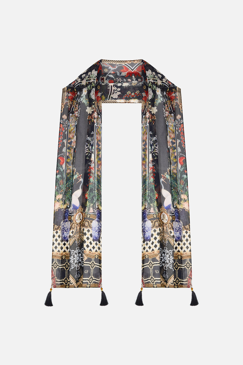 The CAMILLA LONG SCARF PALACIO POETRY in our PALACIO POETRY print.