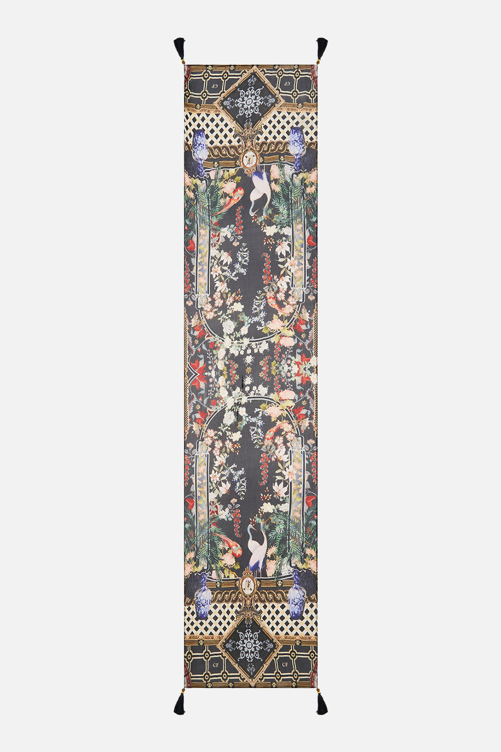 The CAMILLA LONG SCARF PALACIO POETRY in our  print.
