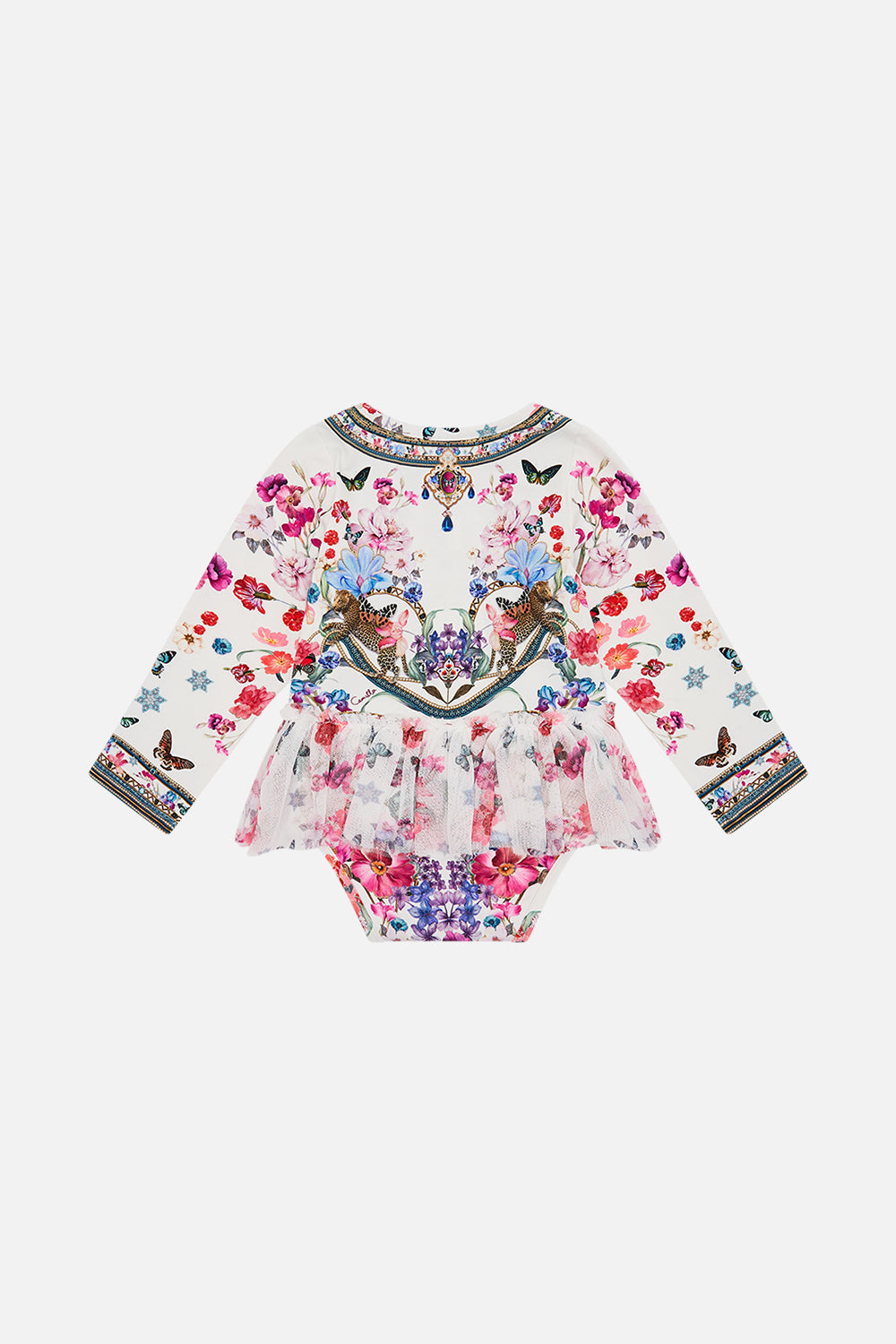 The CAMILLA BABIES TUTU BODYSUIT MONSERRATE MAGIC in our  print.
