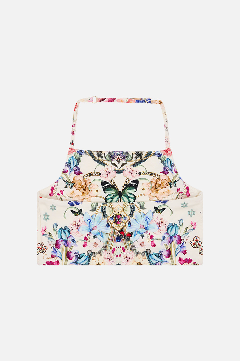 The CAMILLA KIDS HALTER CROP IN STRETCH JERSEY 4-10 MONSERRATE MAGIC in our  print.