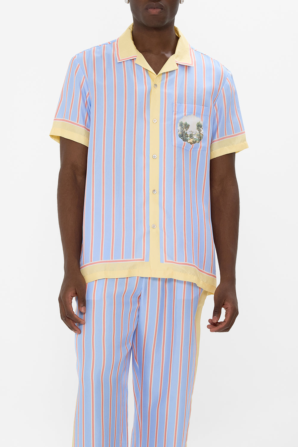 The CAMILLA short sleeve camp collared shirt from our print botanical ballads