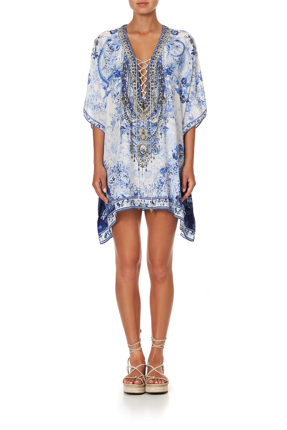 SHORT LACE UP KAFTAN HIGH TEA