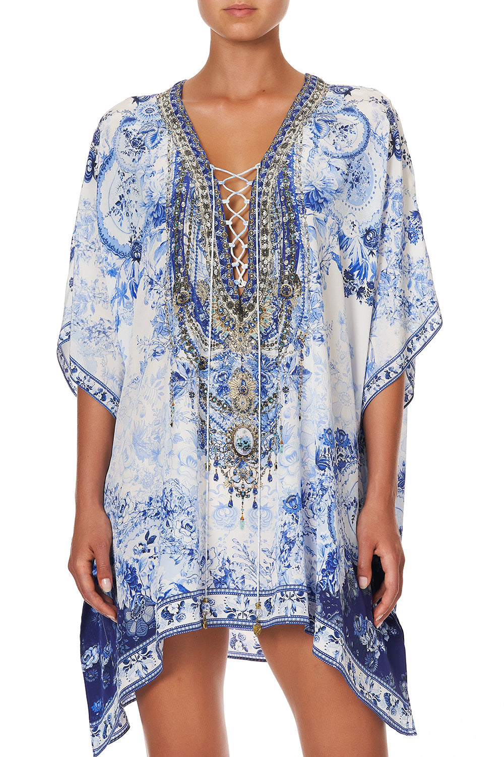 SHORT LACE UP KAFTAN HIGH TEA