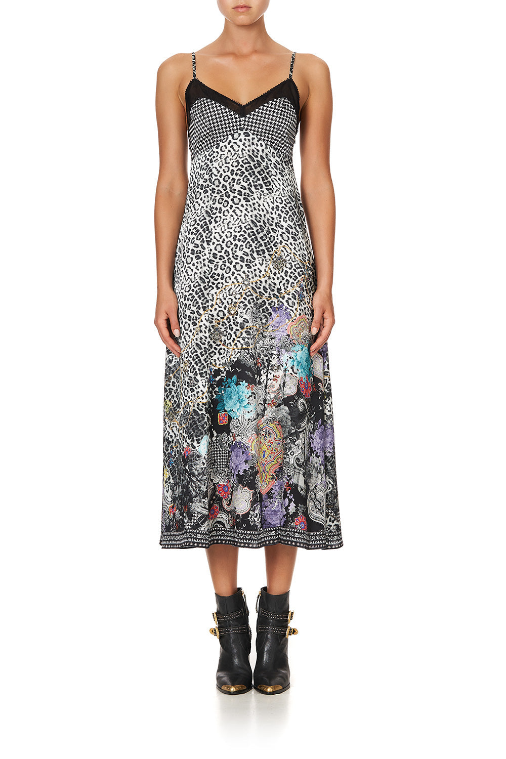 SLIP DRESS WITH FRONT SPLITS SID THE KID