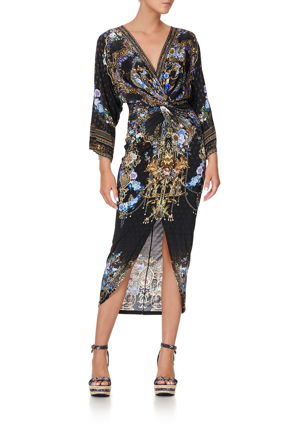 LONG SPLIT FRONT TWIST DRESS PALACE PLAYHOUSE