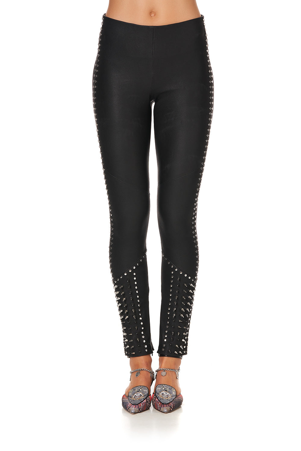 ELASTIC WAISTBAND LEGGING LEATHER