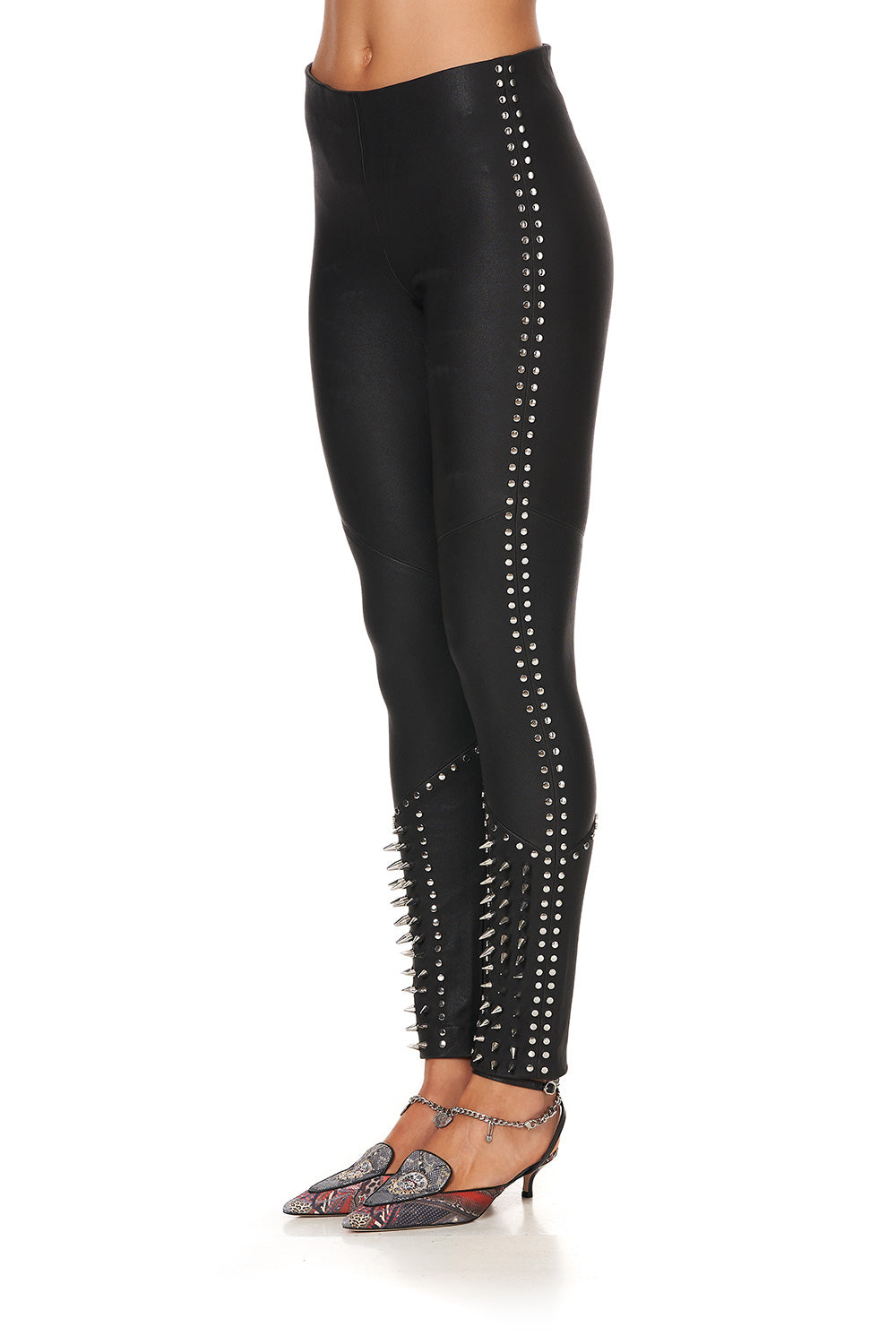 ELASTIC WAISTBAND LEGGING LEATHER