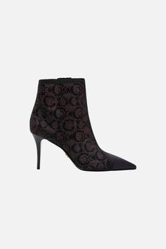 NATALIE HEEL MESH BOOT SOLID BLACK