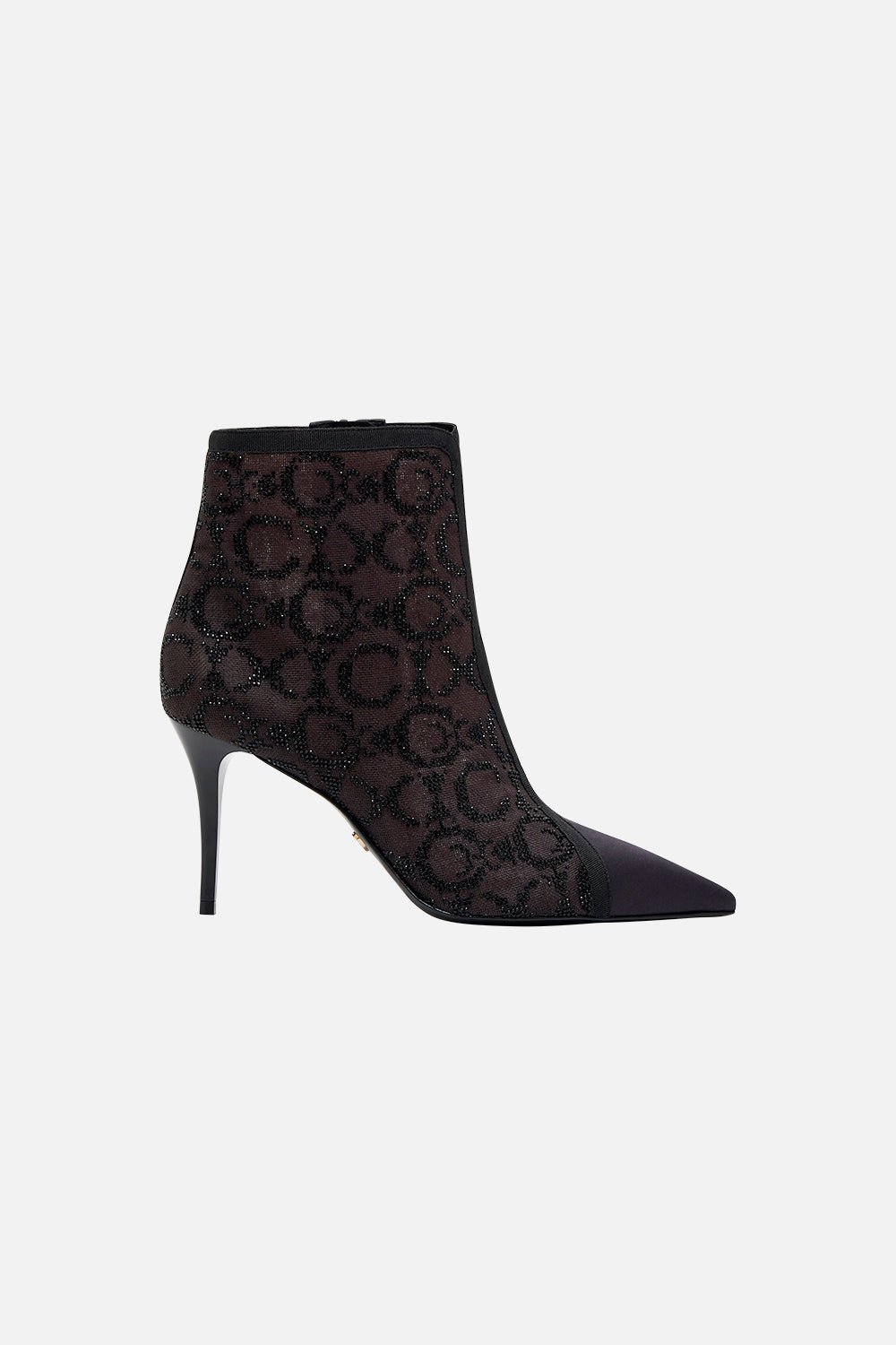 The CAMILLA NATALIE HEEL MESH BOOT SOLID BLACK in our SOLID BLACK print.