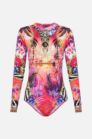 Product view of CAMILLA womens paddle suit swimwear in Wild Loving print