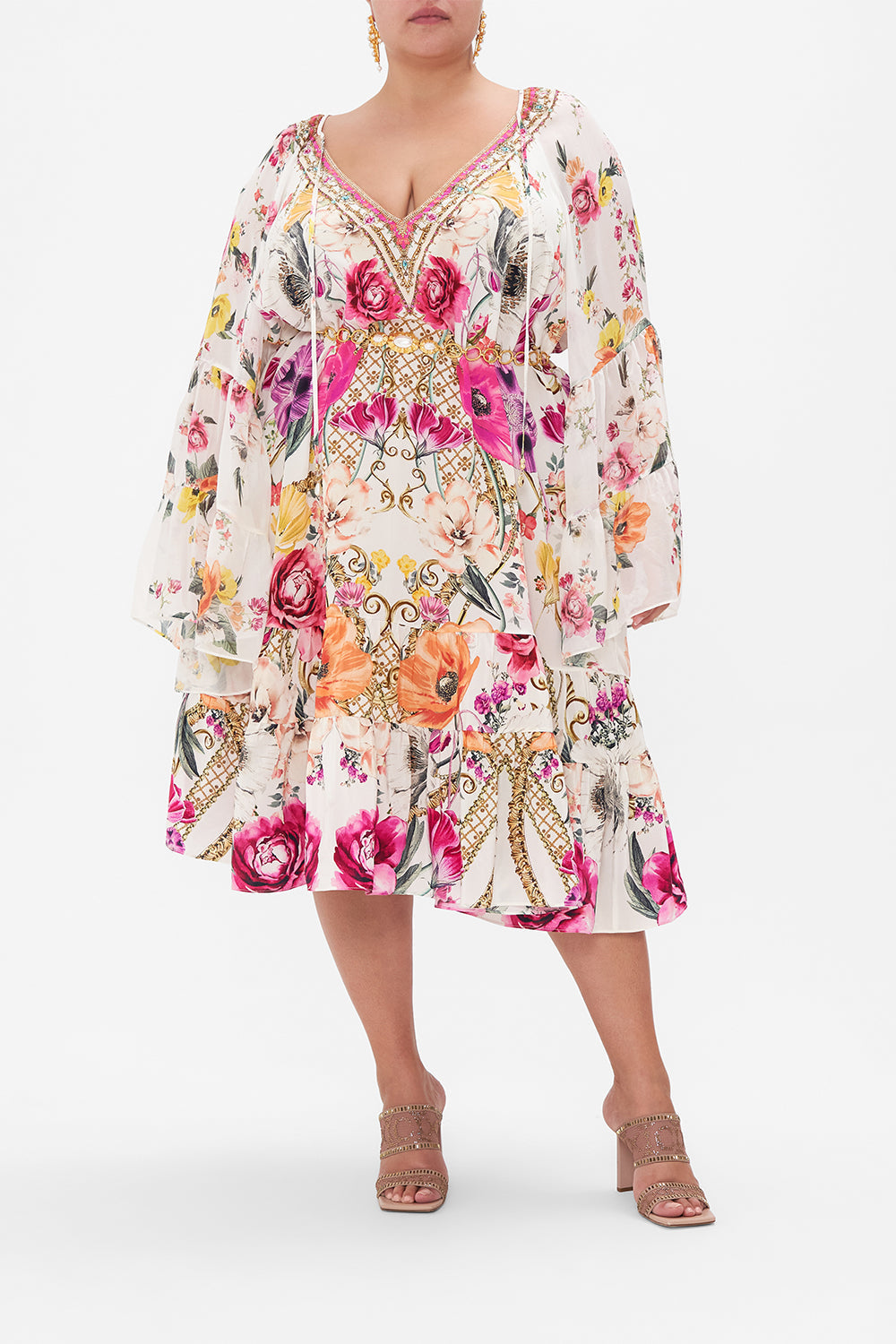 A-LINE GATHERED PANEL DRESS DESTINY CALLING