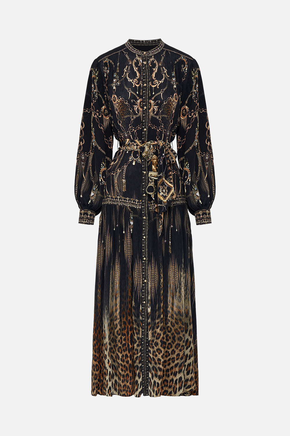 BUTTON THROUGH DRESS WITH YOKE JUNGLE DREAMING