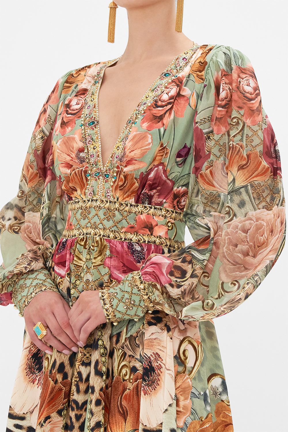 SHORT DRESS WITH BLOUSON SLEEVE GROW AND GLOW