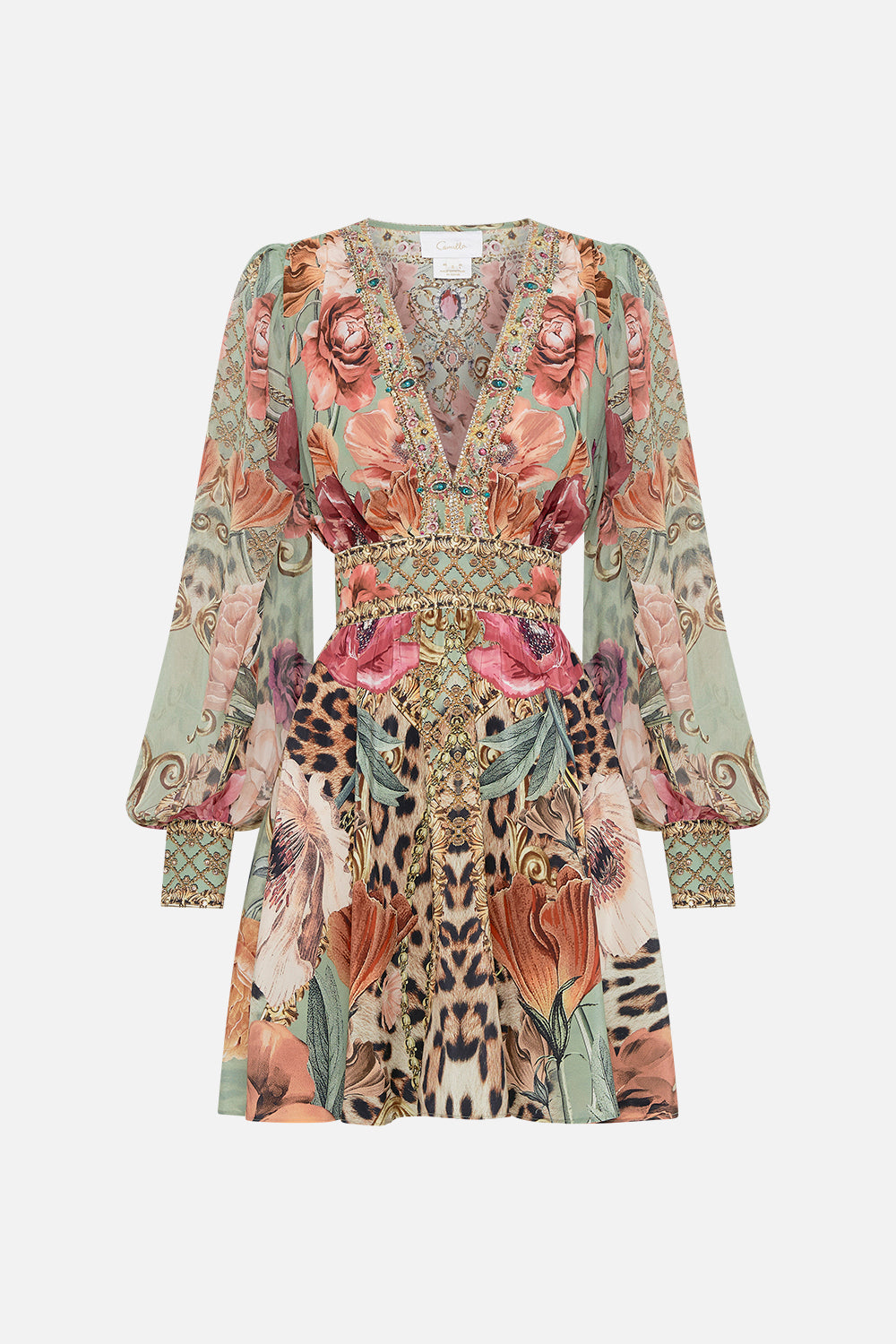 SHORT DRESS WITH BLOUSON SLEEVE GROW AND GLOW