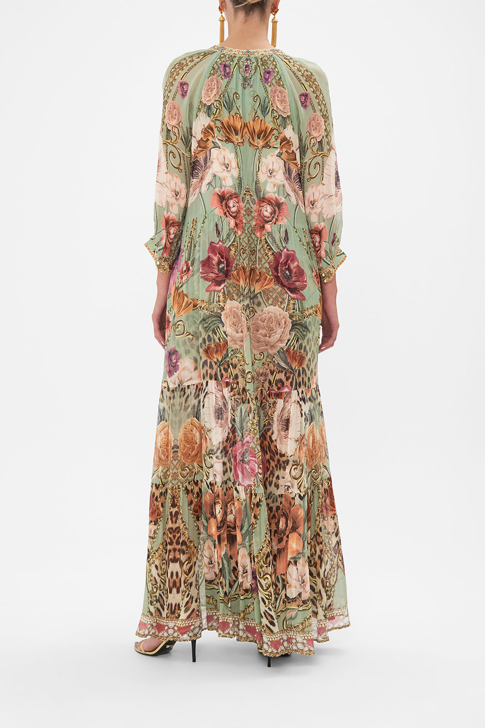 LONG GATHERED PANEL DRESS GROW AND GLOW