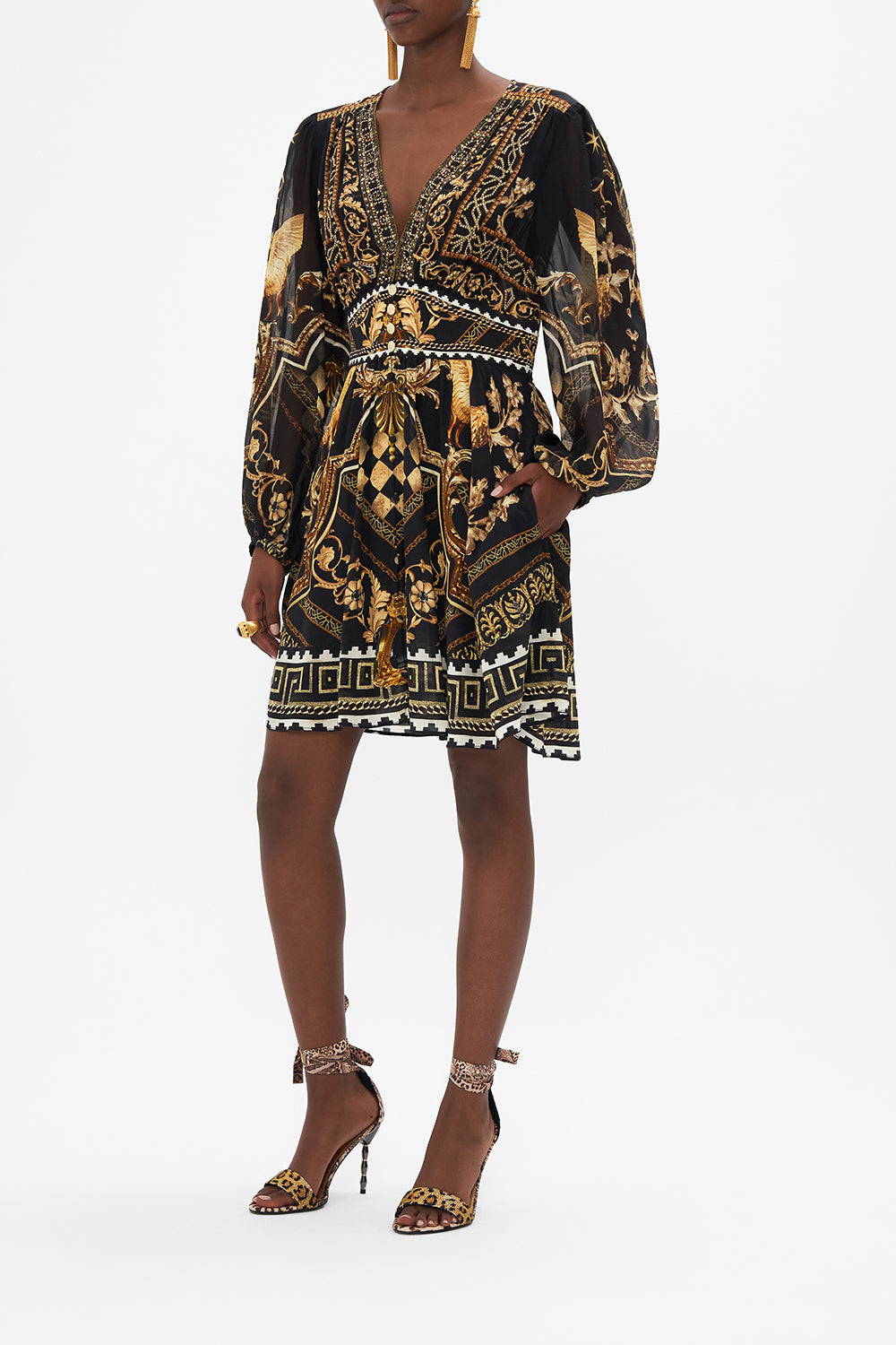 CURVED WAISTBAND SHORT DRESS DUOMO DYNASTY