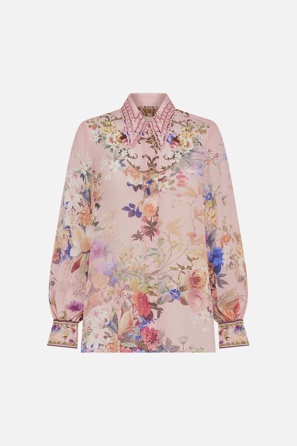 CURVED COLLAR BLOUSE LETTERS FROM THE PINK ROOM