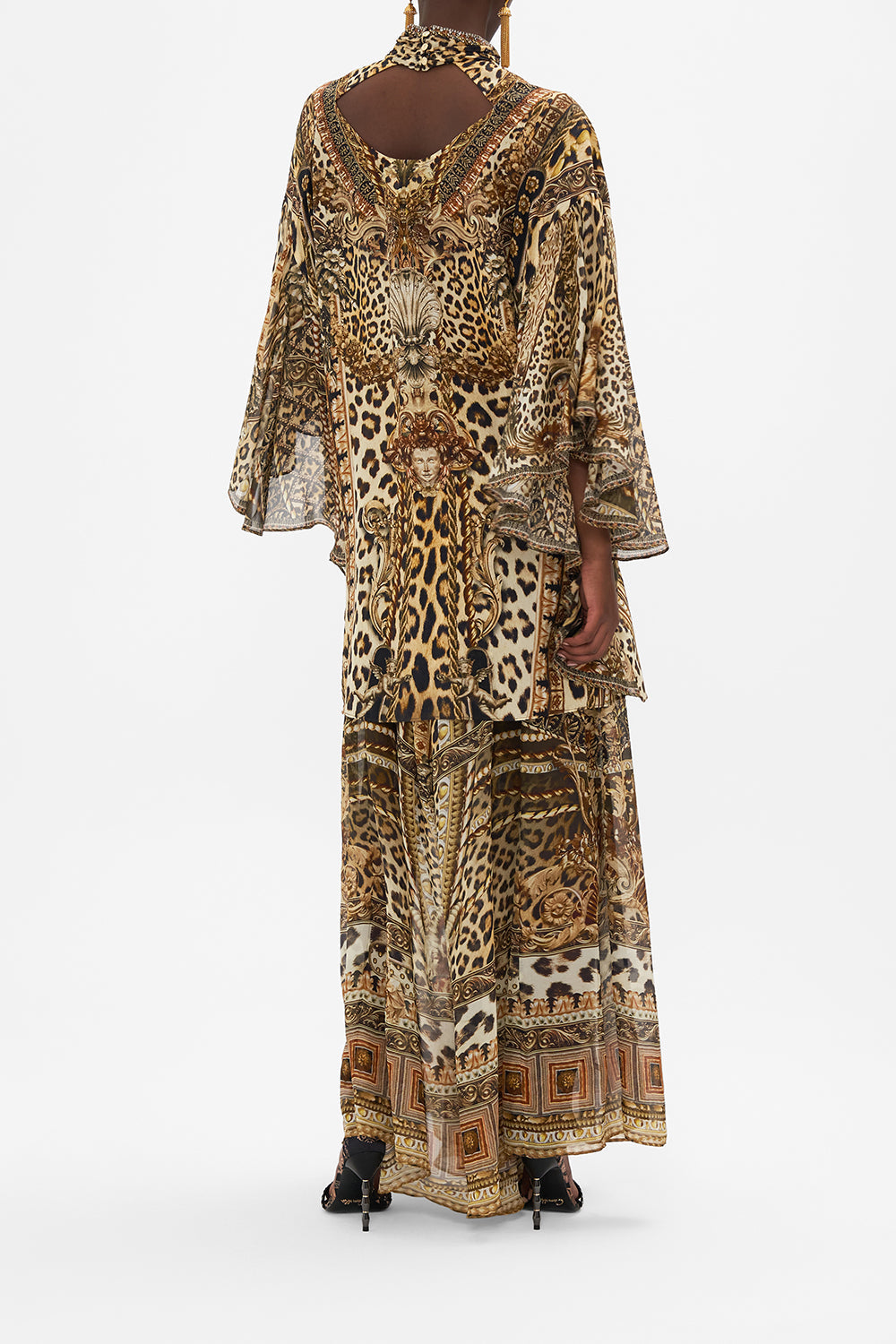 HIGH NECK RUFFLE SLEEVE BLOUSE STANDING OVATION